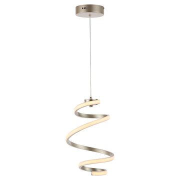 Whirl Modern Minimalist Aluminum/Iron Abstract Integrated LED Pendant - JONATHAN Y